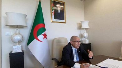 صورة لعمامرة يُشارك في اجتماع تنسيقي لمجموعة الاتصال العربية  على المستوى الوزاري بشأن الأزمة في أوكرانيا