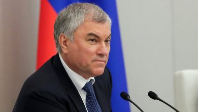 صورة رئيس مجلس الدوما يحث سكان أوكرانيا على عدم التسرع في إتلاف الكتب المدرسية باللغة الروسية