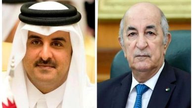 صورة بدعوة من رئيس الجمهورية السيد عبد المجيد تبون، يحل، غدا، بالجزائر، أمير دولة قطر الشقيقة، سمو الشيخ تميم بن حمد آل ثاني، ضيف شرف، في مراسم افتتاح ألعاب البحر الأبيض المتوسط التي تحتضنها مدينة وهران.